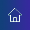 Home page icon with house outline