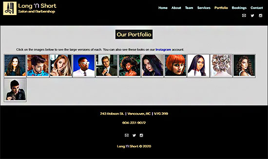 Portfolio page screenshot for Long 'N Short