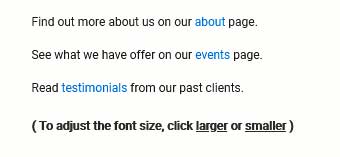 Smaller font size on website